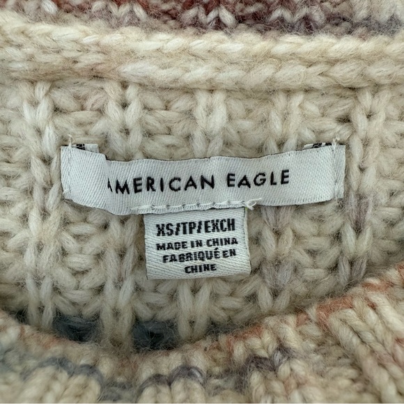Women’s American Eagle Oversized Crew Neck Knit Striped Sweater Size XS - Picture 11 of 15